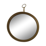 Round mirror gilded wall 60s 70s 23 cm