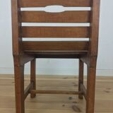 Children's wooden slatted chair