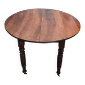 Table Louis Philippe à rabats en noyer 19ème