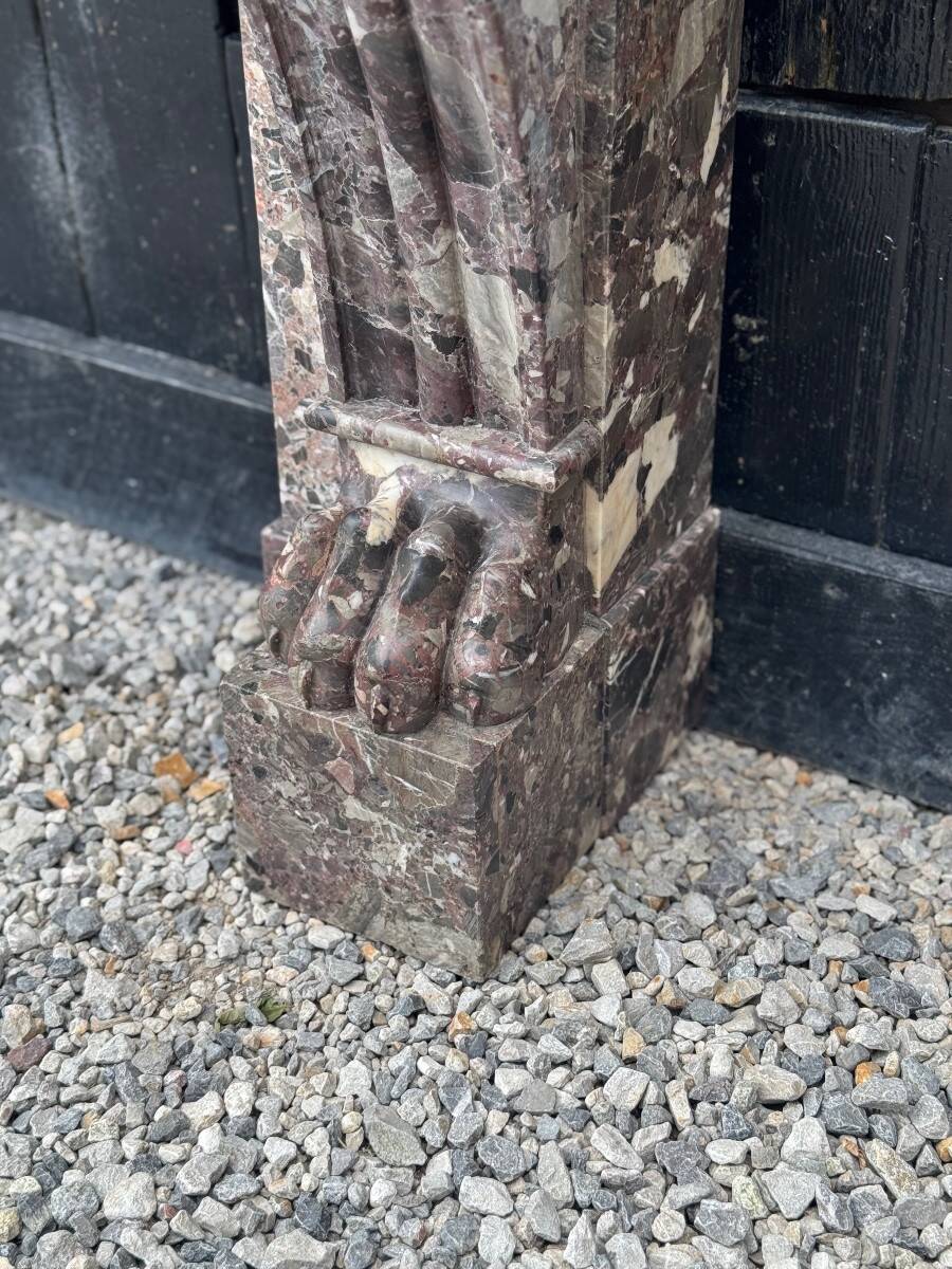 Charles X fireplace in Waulsort marble, early 19th century