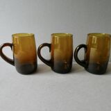 1 blown glass pitcher and its cups, 60s-70s
