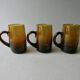 1 blown glass pitcher and its cups, 60s-70s