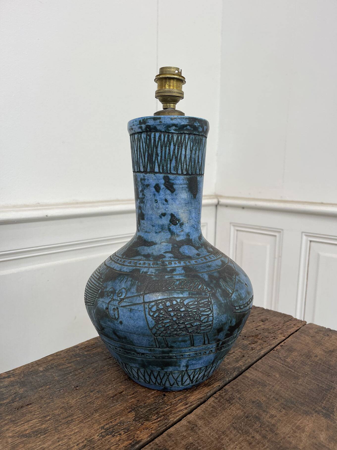 Jacques Blin ceramic lamp from the 60s