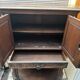Pair of Gothic style cabinets in dark oak from the 19th century.