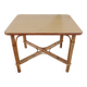 Table d'appoint vintage en rotin et bambou