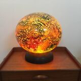 Lampe en verre multicolore