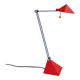 Red desk lamp by lungean & pellmann for brilliant leuchten germany, 1980