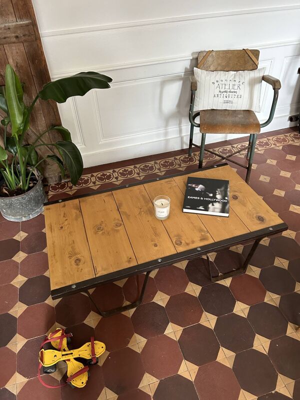 Table basse type palette SNCF