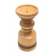 Large, turned wooden candlestick, Belgium, 1970s.