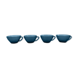 Set de 4 tasses en verre bleu