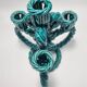 Wicker ceramic candle holder