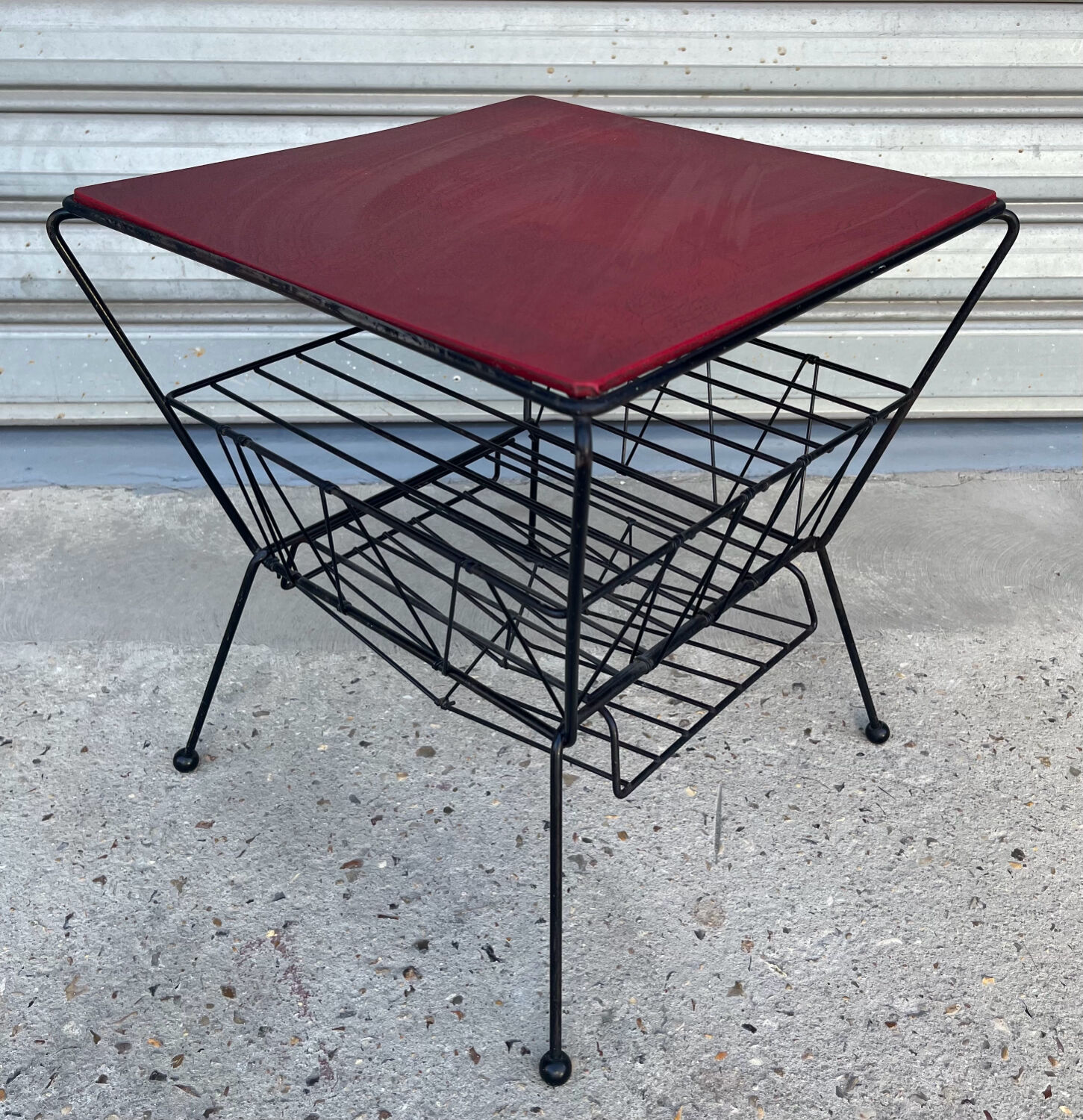Metal side table