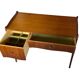 Bureau vintage 1960s avec 2 tiroirs – design ondulé élégant
