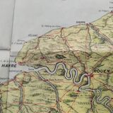 Map / Poster Bird's eye view of the English Channel in 1940