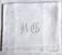 Nappe d'appoint damassée monogrammée "bg" 87 x 74 cm