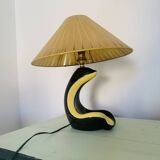 Lampe MOA en céramique noire et jaune