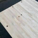 Scandinavian solid wood sideboard on wheels 85cm