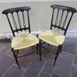 2 chairs wooden lacquered 1950s