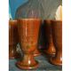 Five ancient potter's mazagrans in enamelled sandstone