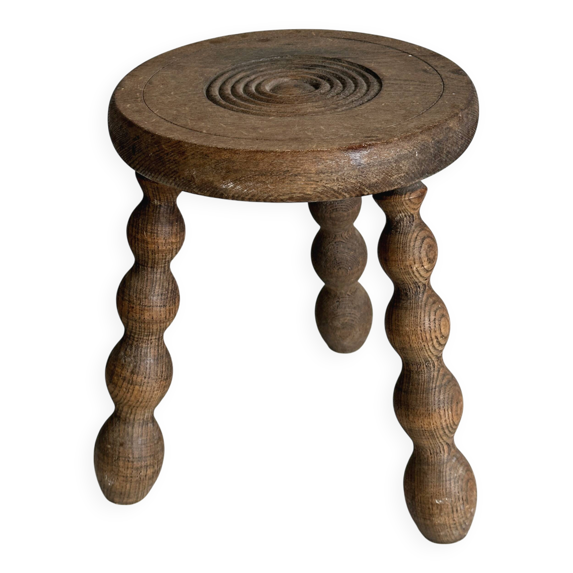 Antique wooden tripod stool