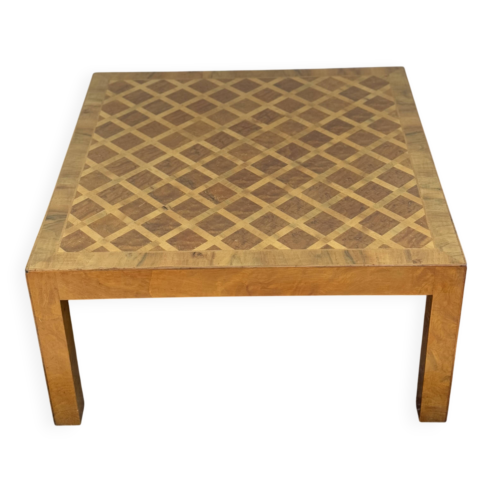 Italian Inlay Walnut Coffee Table