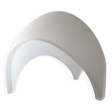 Frosted glass 'Coque' table lamp for Martinelli Luce, Italy 1970's