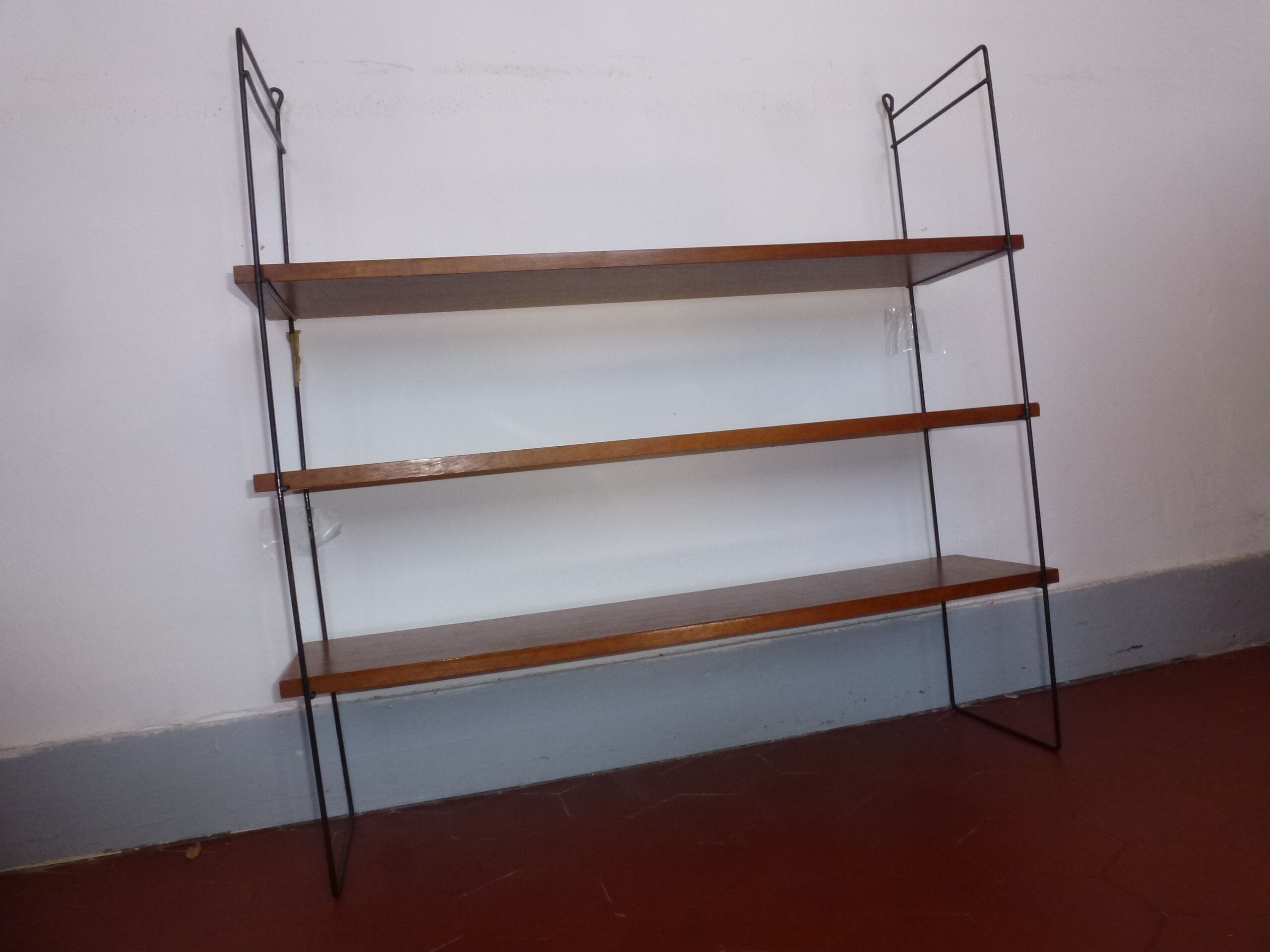 Shelf String Wood Metal Vintage 1950-1960