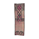 Tapis de couloir Herki turque vintage nouée à la main des années 1960