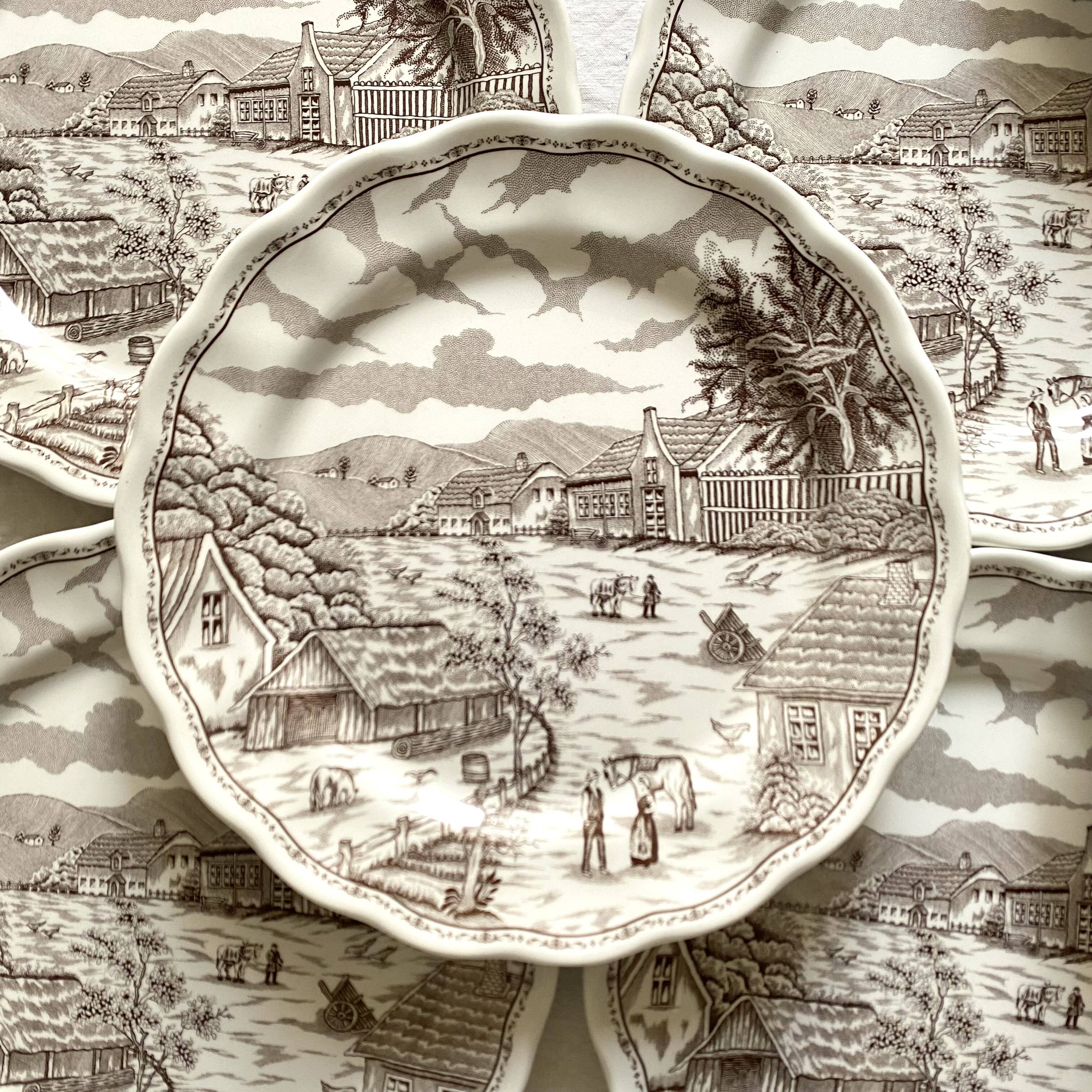 Swiss landscape Italy 25-piece dinner and soup plates