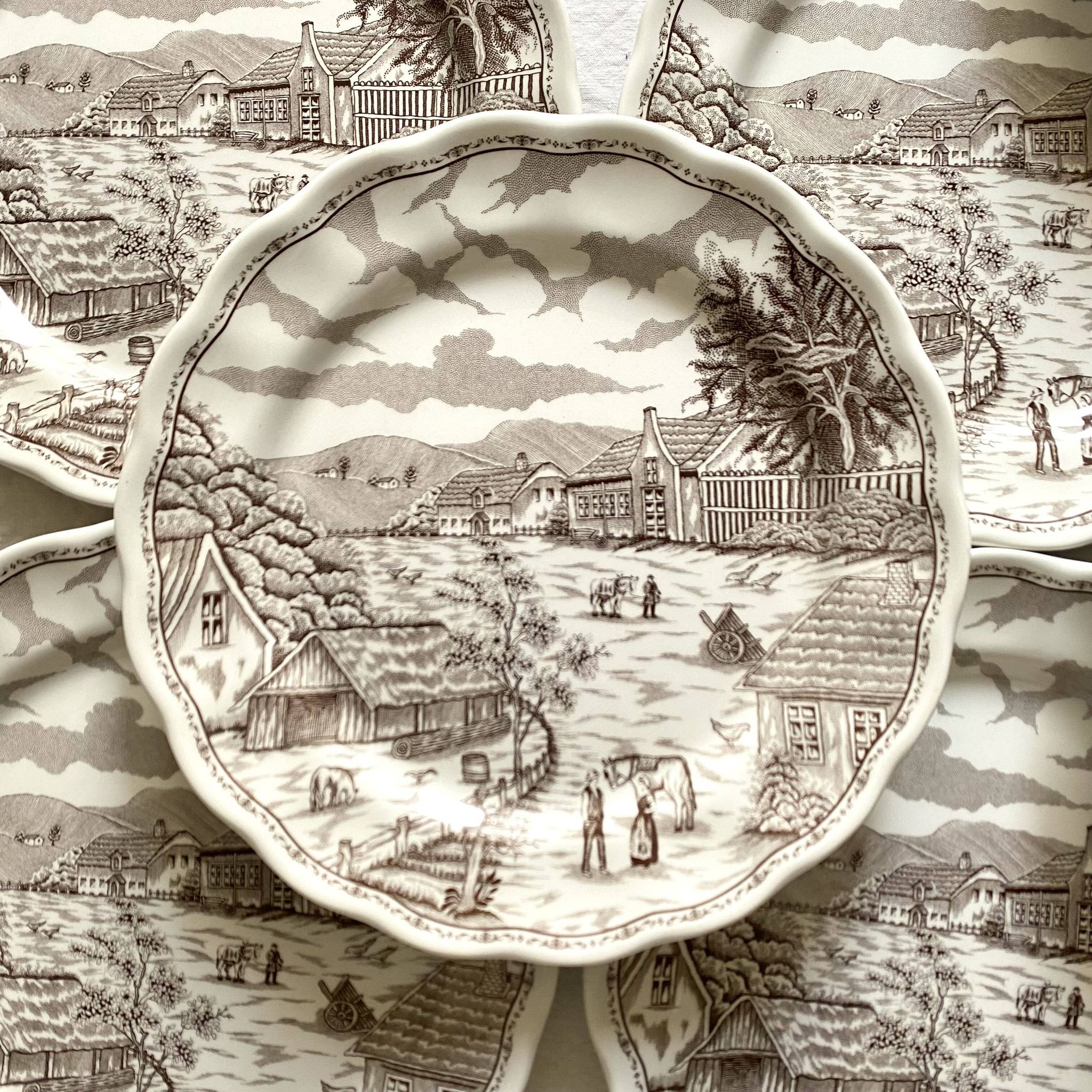Swiss landscape Italy 25-piece dinner and soup plates