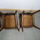Suite de 6 chaise bois skaï marron brus vintage année 50 - 60