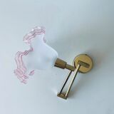 Telescopic wall light, brass and glass