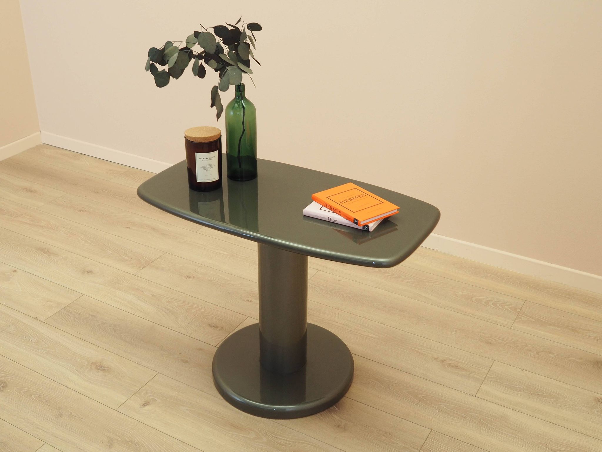 Grey coffee table, Italian design, 1970s, made in Italy