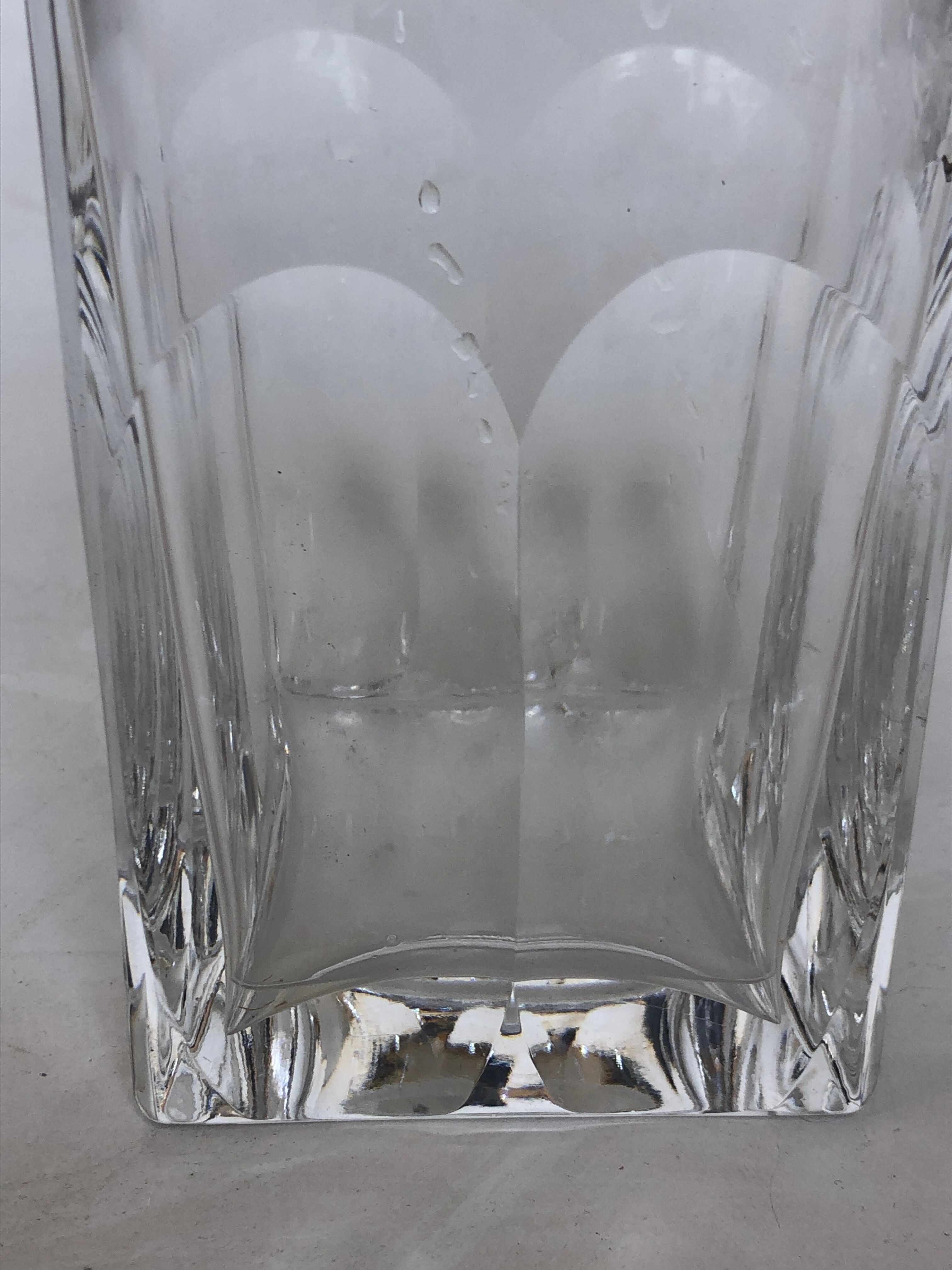 Chiseled crystal carafe