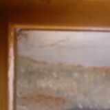 Tableau miniature huile 8/3 cadre 18,7/14,3 cm
