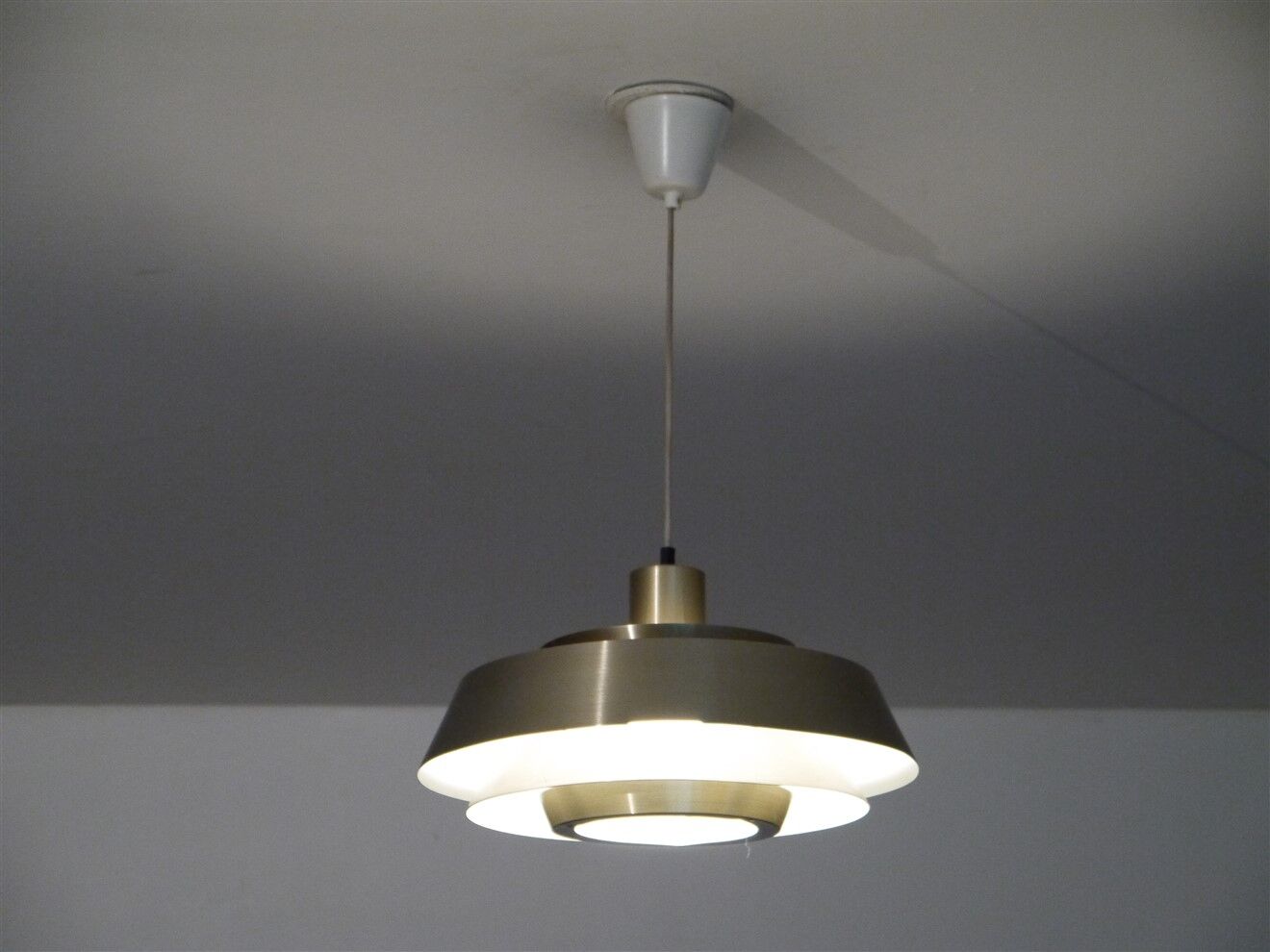 Danish vintage metal pendant lamp 1960