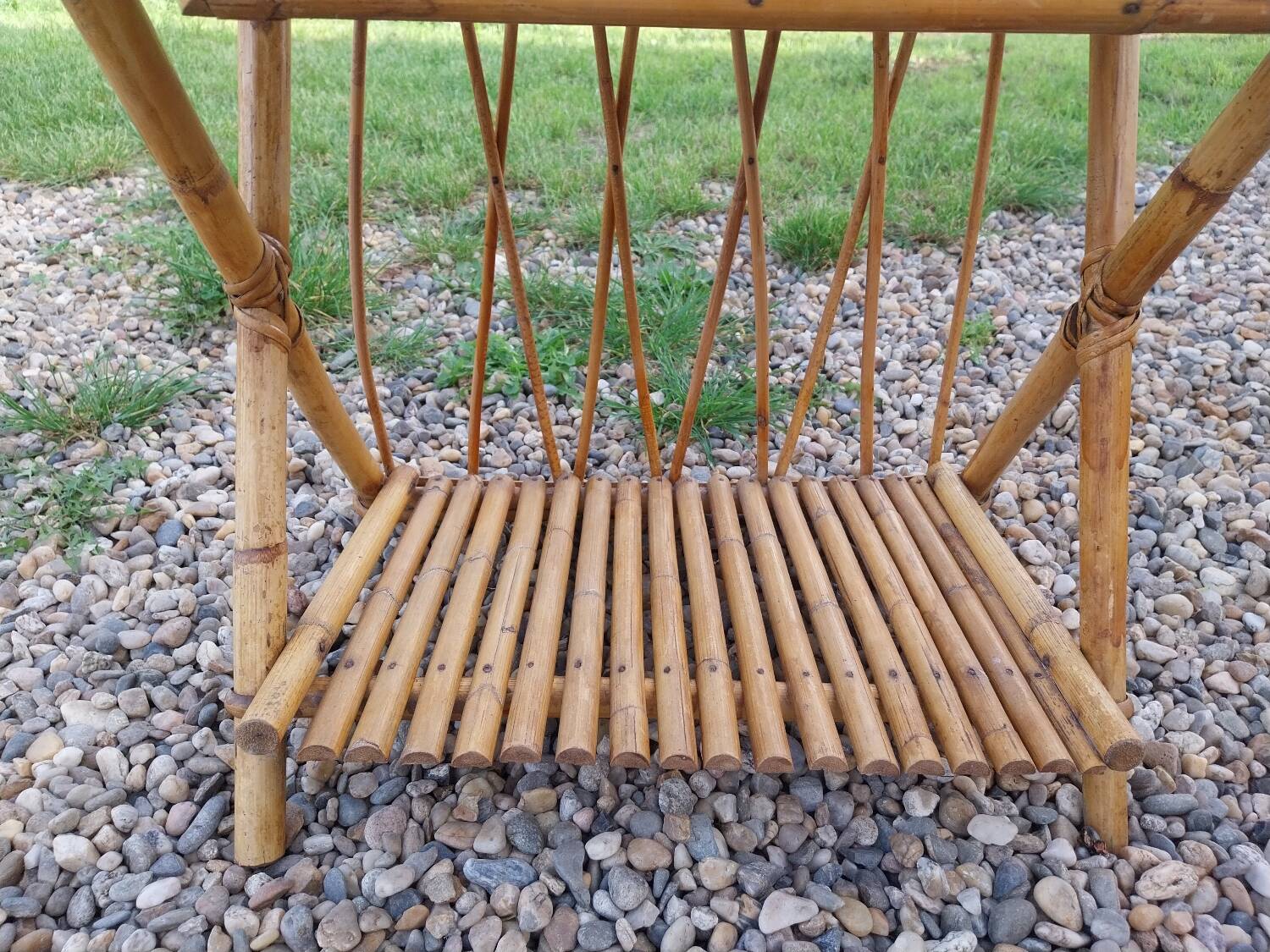Rattan bedside table
