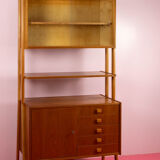 Vintage Mid Century wandkast door 'Jirak' voor 'Tatra'