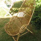 Fauteuil en rotin vintage