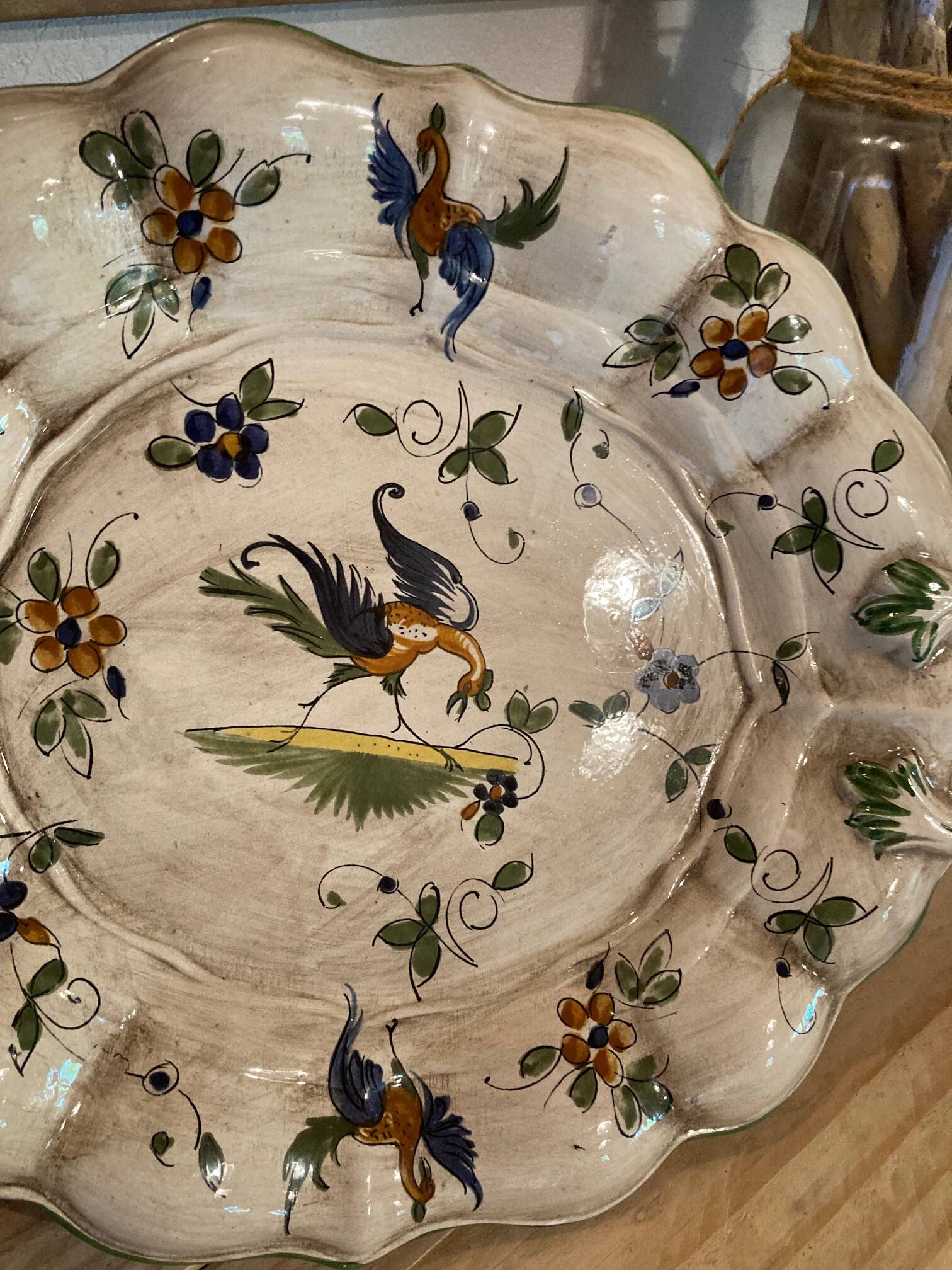 Soupière ovale et plat "Capodimonte", Italie