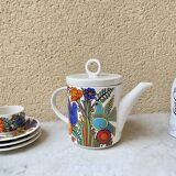 Coffee maker and ceramic coffee cup Villeroy and Boch Acapulco vintage 70s