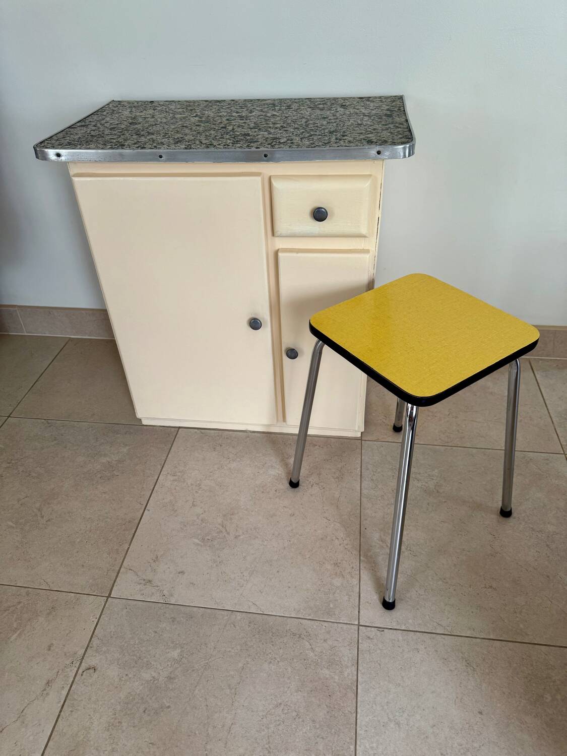 Small 50s kitchen sideboard, vintage kitchen furniture.