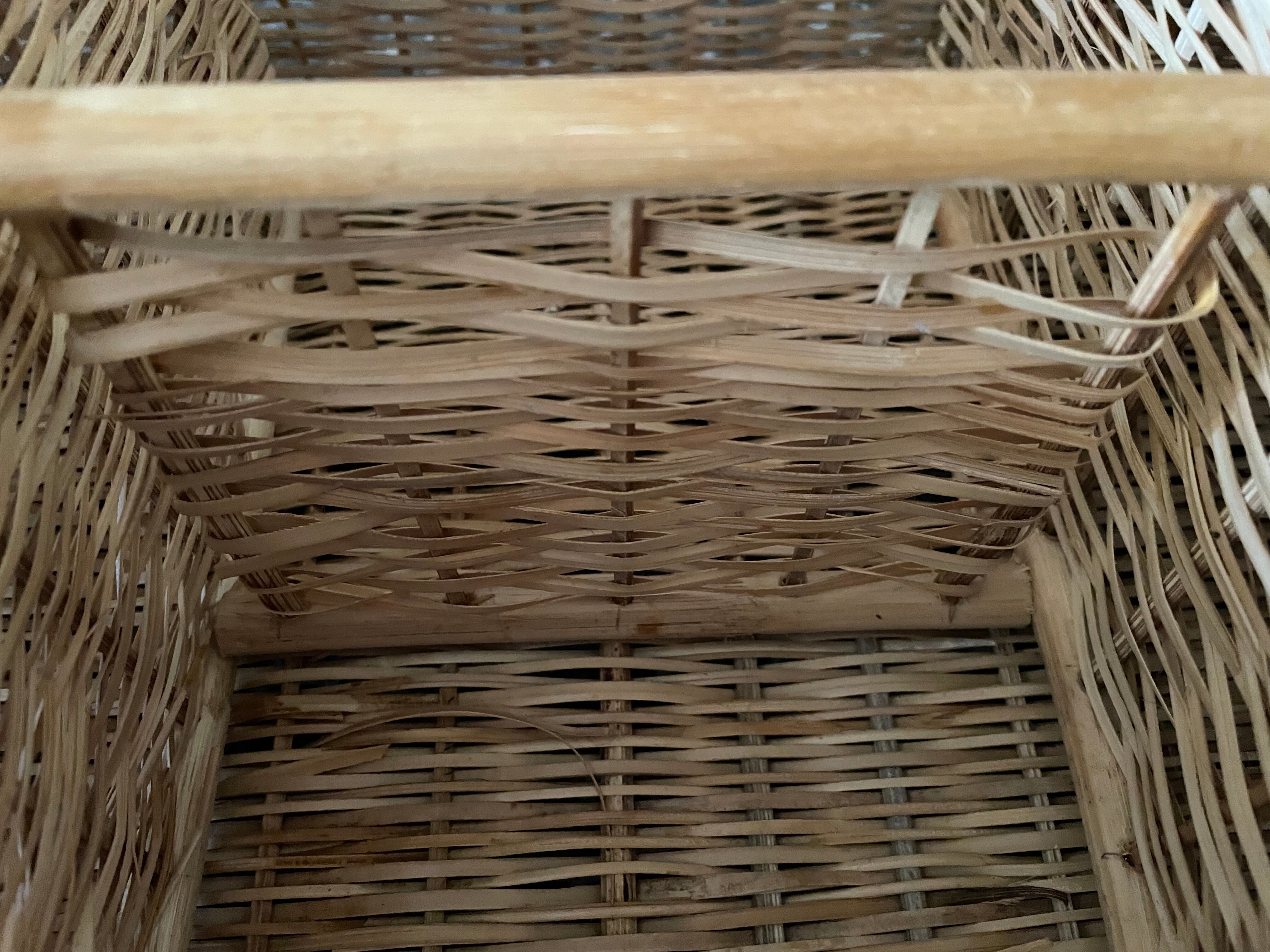 Bamboo and rattan shelf 2 doors