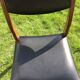Set of 4 Scandinavian chairs from the 60s in black skai