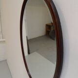 Antique mahogany oval mirror