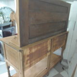 Furniture of trade, vintage service the bottom in oak the top in walnut.