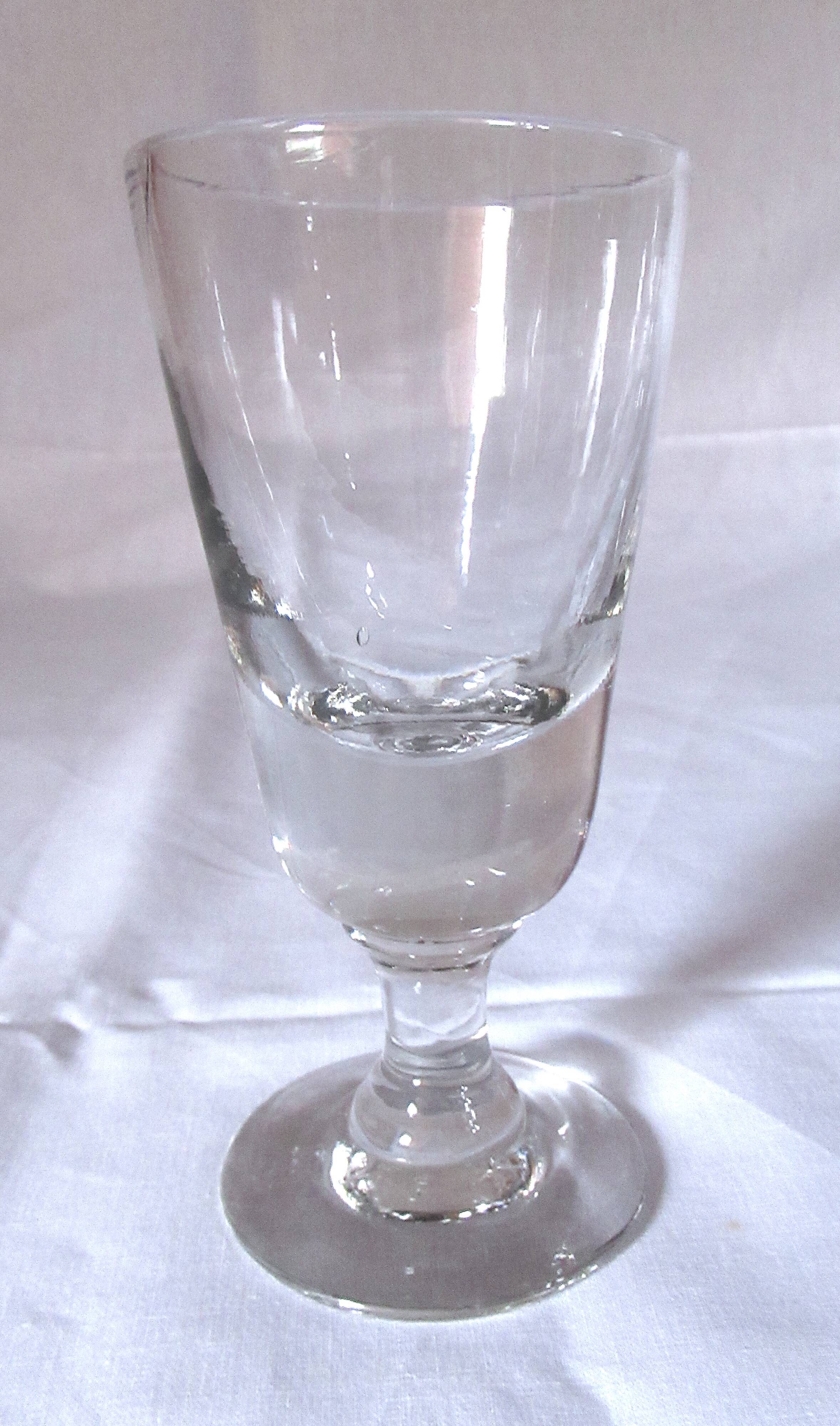 4 old coffee glasses