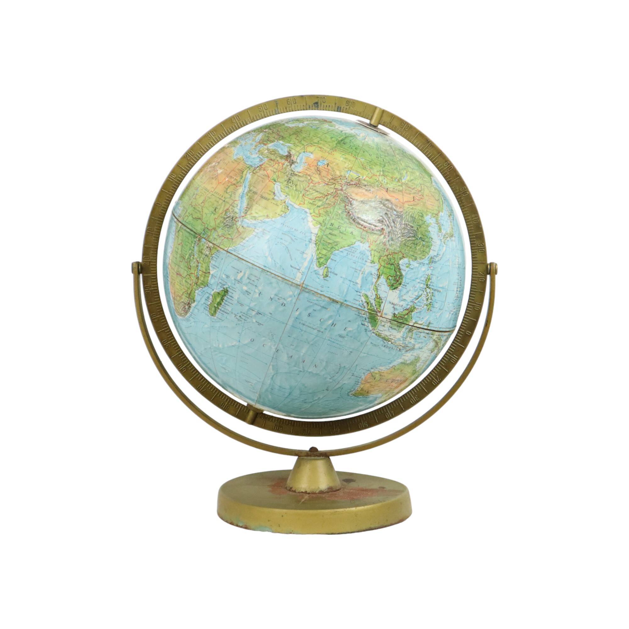 Globe Sixties Gyroscopic Globe With Relief Reader's Digest 40cm