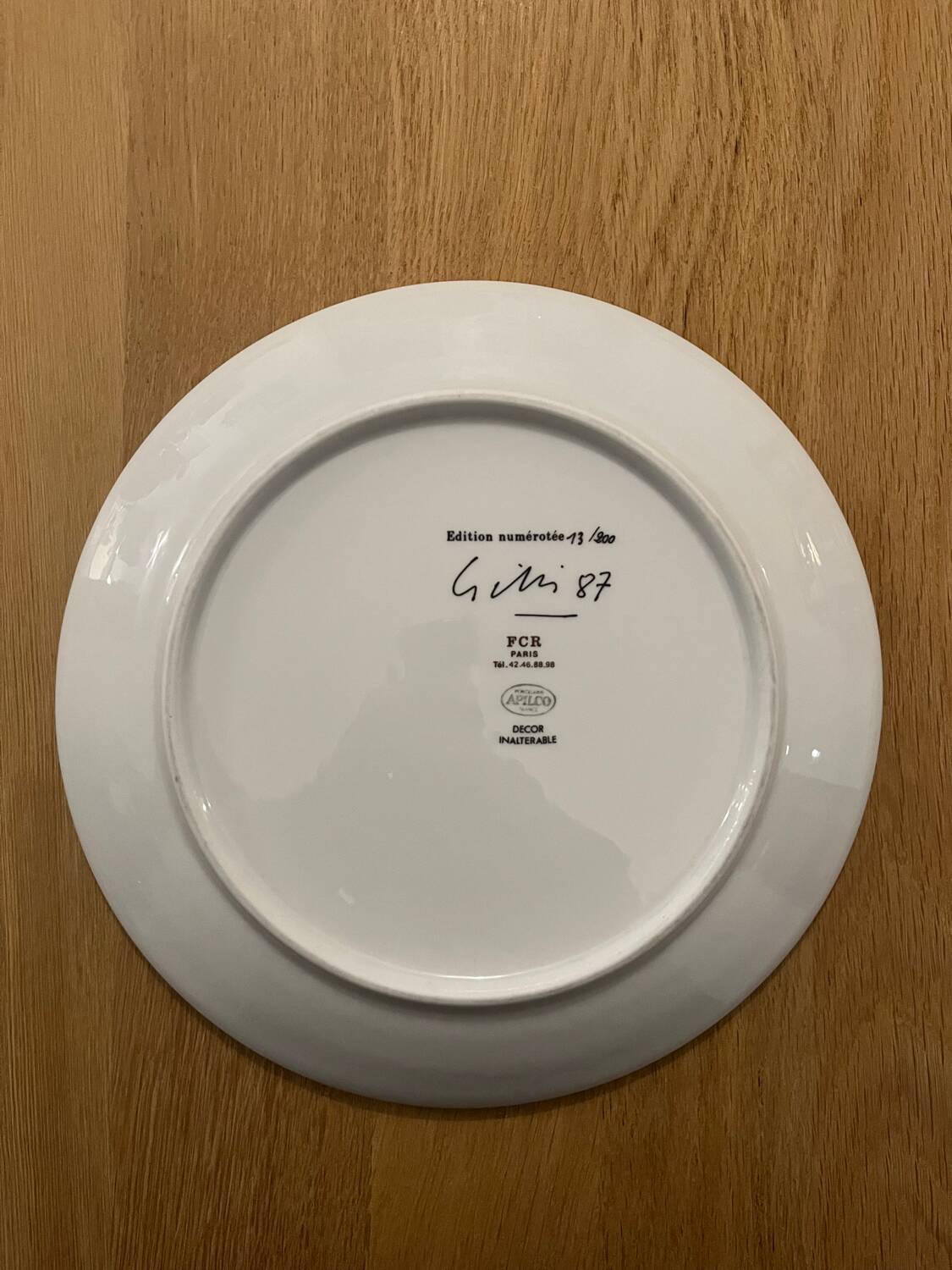 Rare - Claude Gilli 1987 "set of 3 plates" signed/numbered