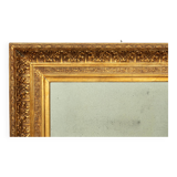 Classic style rectangular gold mirror